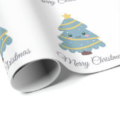 キュートクリスマスツリーラッピング紙 ラッピングペーパー (ロールコーナー)