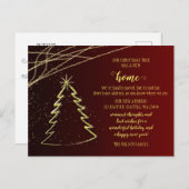 キュートクリスマスツリー引っ越しましたホリデームービングポス ポストカード (正面/裏面)