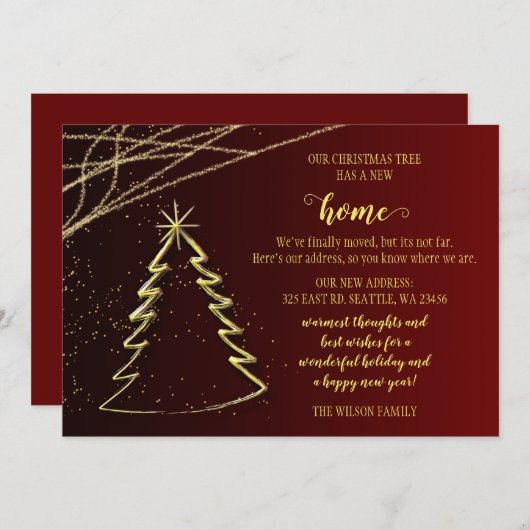 キュートクリスマスツリー引っ越しましたホリデームービング (正面/裏面)