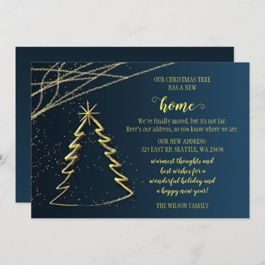 キュートクリスマスツリー引っ越しましたホリデームービング (正面/裏面)