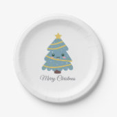 キュートクリスマスツリー紙プレート ペーパープレート (正面)