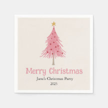 キュートクリスマスツリー赤面ピンクパーティー