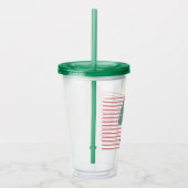 キュートクリスマスツリーCookieカスタムモノグラム アクリルタンブラー (右)