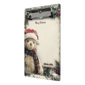 キュートクリスマステディベアイラストレーションデザイン ミニクリップボード (アングル2)