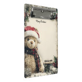 キュートクリスマステディベアイラストレーションデザイン ミニクリップボード (アングル)