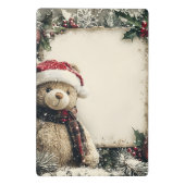 キュートクリスマステディベアイラストレーションデザイン ミニクリップボード (裏面)
