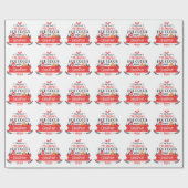 キュートクリスマステーマホリデイ ラッピングペーパー (フラット)