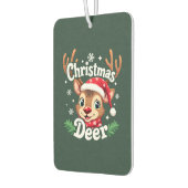 キュートクリスマスディアーイラストレーション カーエアーフレッシュナー (左)