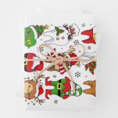 キュートクリスマスデンタル歯キャラクターおもしろいホリデー ラッピングペーパーシート (インサイチュ)