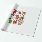 キュートクリスマスデンタル歯キャラクターおもしろいホリデー ラッピングペーパー (アンロールド)