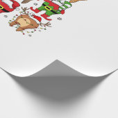 キュートクリスマスデンタル歯キャラクターおもしろいホリデー ラッピングペーパー (角)