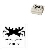 キュートクリスマストインデナー顔 ラバースタンプ (押印)