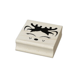 キュートクリスマストインデナー顔 ラバースタンプ