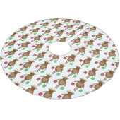 キュートクリスマストナカイショッピングツリースカート ブラッシュドポリエステルツリースカート (アングル)