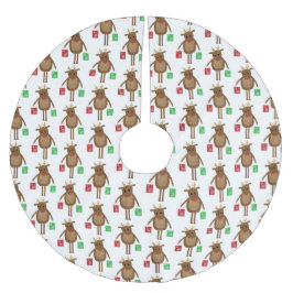 キュートクリスマストナカイショッピングツリースカート ブラッシュドポリエステルツリースカート