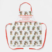 キュートクリスマストナディアホリデーベーキングクルークリスマス エプロン (正面)