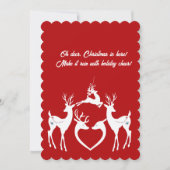 キュートクリスマストナディアホワイトサンタヘルパレッドおもしろい シーズンカード (正面)