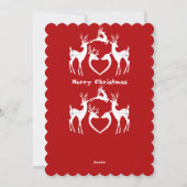キュートクリスマストナディアホワイトサンタヘルパレッドおもしろい シーズンカード (裏面)