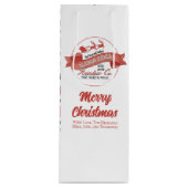 キュートクリスマストナディアレッドカスタム ワインギフトバッグ (正面)