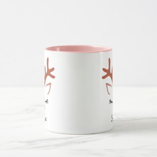 キュートクリスマストナディア顔ホリデーマグ マグカップ (中央)