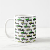 キュートクリスマストラックツリーズクリスマスホリデイ コーヒーマグカップ (左)
