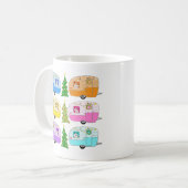 キュートクリスマストレーラーズキャンパーズヴィンテージRV コーヒーマグカップ (正面左)