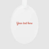 キュートクリスマストートプレゼン顔アクリルオーナメント オーナメント (裏面)