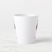 キュートクリスマスドッグハッピーハウリデイズドキシードシュント カフェラテマグ (正面)