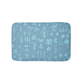 キュートクリスマスドードルスケッチイラストレーション | バスマット (正面)