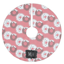 キュートクリスマスドーナツ振りかける家族イニシャル