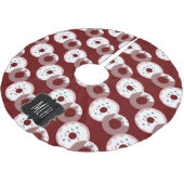 キュートクリスマスドーナツ振りかける家族イニシャル ブラッシュドポリエステルツリースカート (アングル)