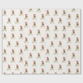 キュートクリスマスバニーラビットラグジュアリーホリデーギフト ラッピングペーパー (フラット)