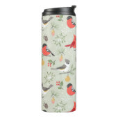 キュートクリスマスバードパターンホリデーデザイン タンブラー (回転左)