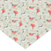 キュートクリスマスバードパターンホリデーデザイン テーブルクロス (アングル)