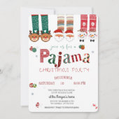 キュートクリスマスパジャマパーティー 招待状 (正面)