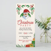 キュートクリスマスパーティーサンタフェスティバルエレガントフローラ 招待状 (スタンド正面)
