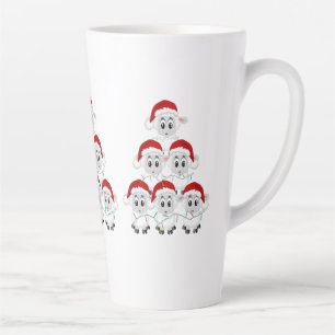 キュートクリスマスヒツジラテマグカップ カフェラテマグ