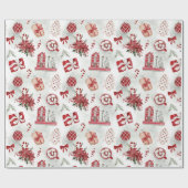 キュートクリスマスビレッジ ラッピングペーパー (フラット)
