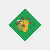 キュートクリスマスビーおもしろいホリデーマンガ スタンダードカクテルナプキン (角)