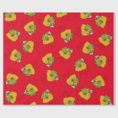 キュートクリスマスビーおもしろいホリデーマンガ ラッピングペーパー (フラット)