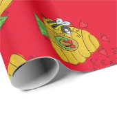 キュートクリスマスビーおもしろいホリデーマンガ ラッピングペーパー (ロールコーナー)