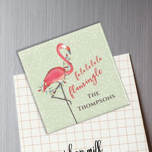 キュートクリスマスビーチフラミンゴカスタム マグネット