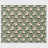 キュートクリスマスピッグフラットシートホリデーラップ ラッピングペーパー (フラット)