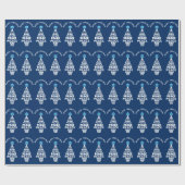 キュートクリスマスピースカスタムツリー年青 ラッピングペーパー (フラット)