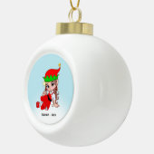 キュートクリスマスフェアリー小妖精や小人メタルオーナメント セラミックボールオーナメント (右)