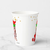 キュートクリスマスフェアリー小妖精や小人&ゴールデンスター紙吹雪 紙コップ (右)