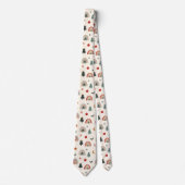キュートクリスマスフェスティバルレインボーズホリデーズパターン ネクタイ (正面)