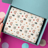 キュートクリスマスフェスティバルレインボーズホリデーズパターン 薄葉紙