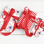 キュートクリスマスフォトジョイタイポグラフィカスタム ラッピングペーパーシート