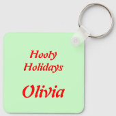 キュートクリスマスフクロウカスタムル キーホルダー (裏面)